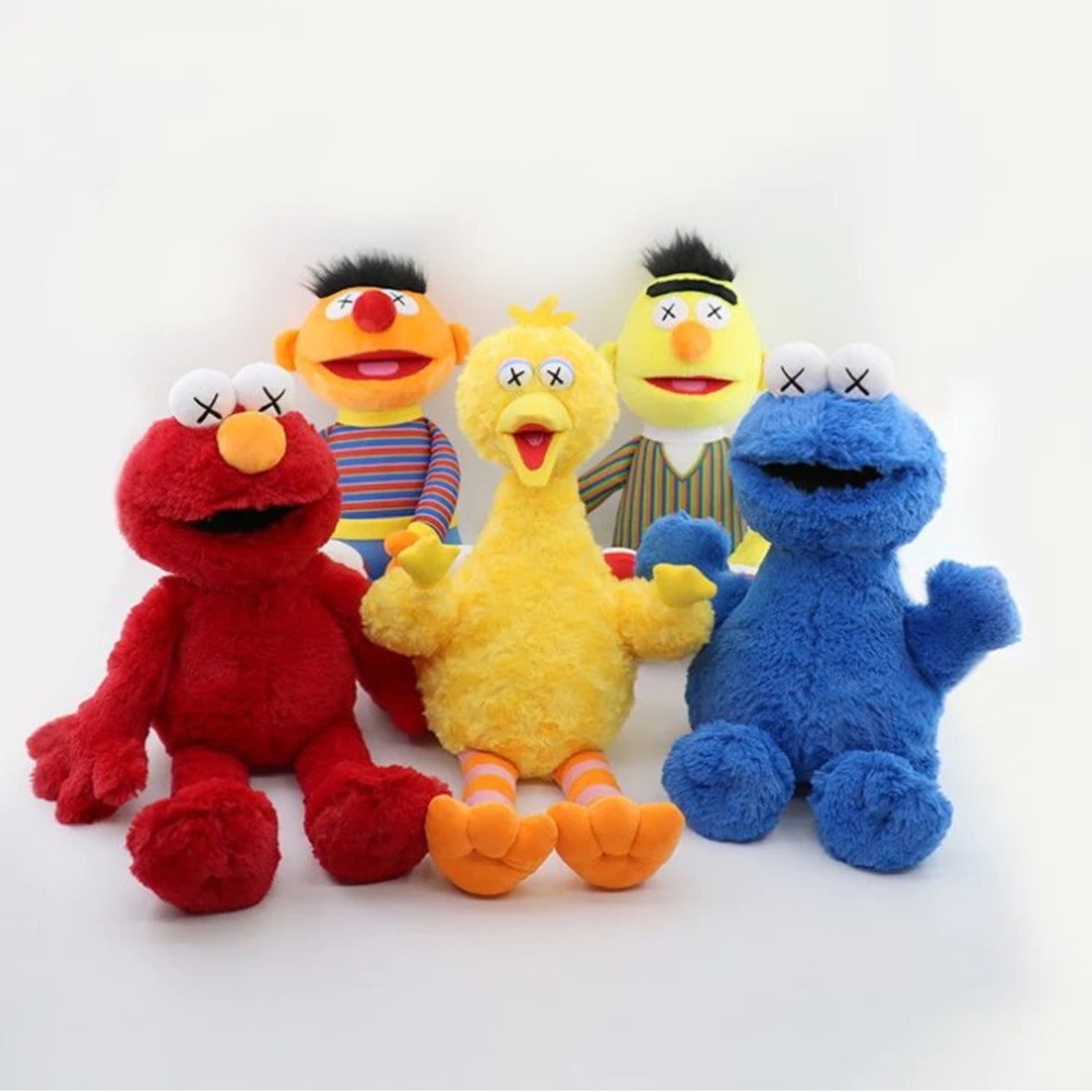 KAWS Sesame Street Uniqlo Plush Toy Complete Box Set 100% Authentic Ships Fast